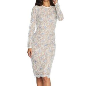 poshmark dress the population Dress The Population Melissa Strapless Sequin Floral Appliqu Maxi Dress